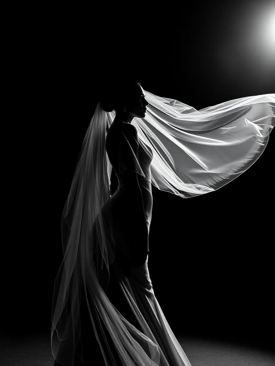 Bride profile silhouette